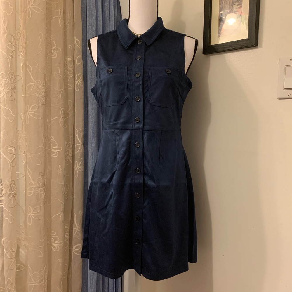 AX Paris Navy Blue Shirt Dress
